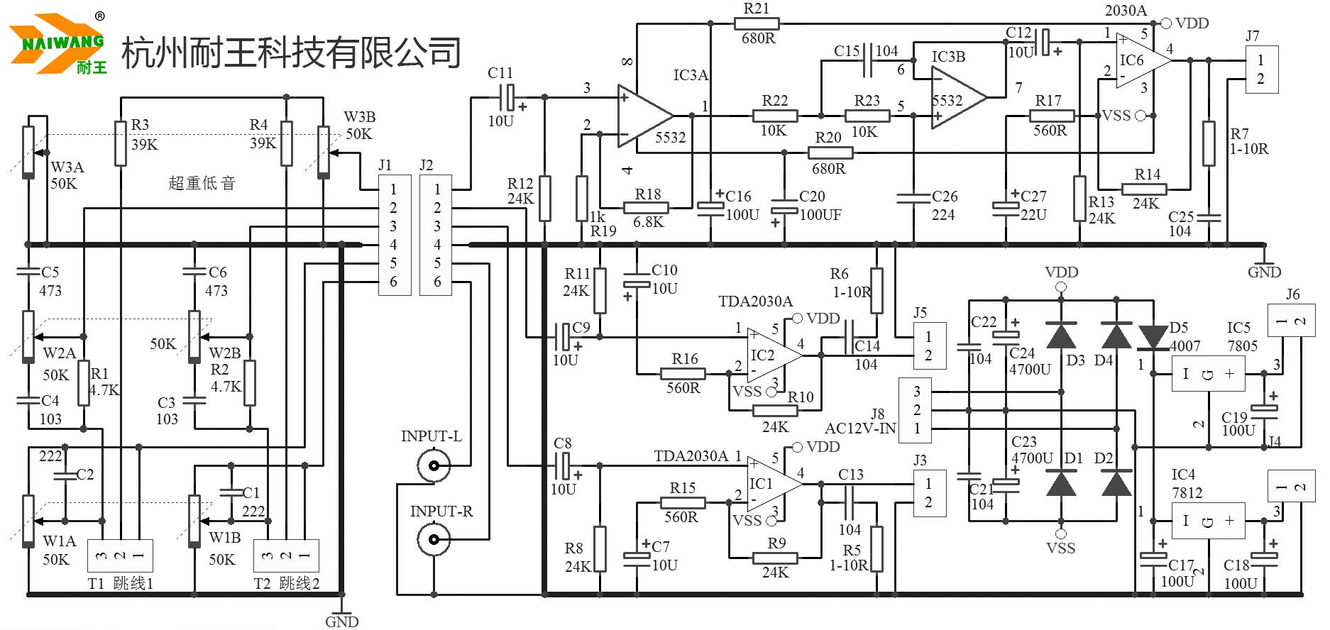 2.1 TDA2030A ڵ·ԭͼ